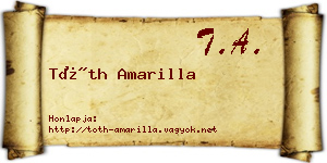 Tóth Amarilla névjegykártya